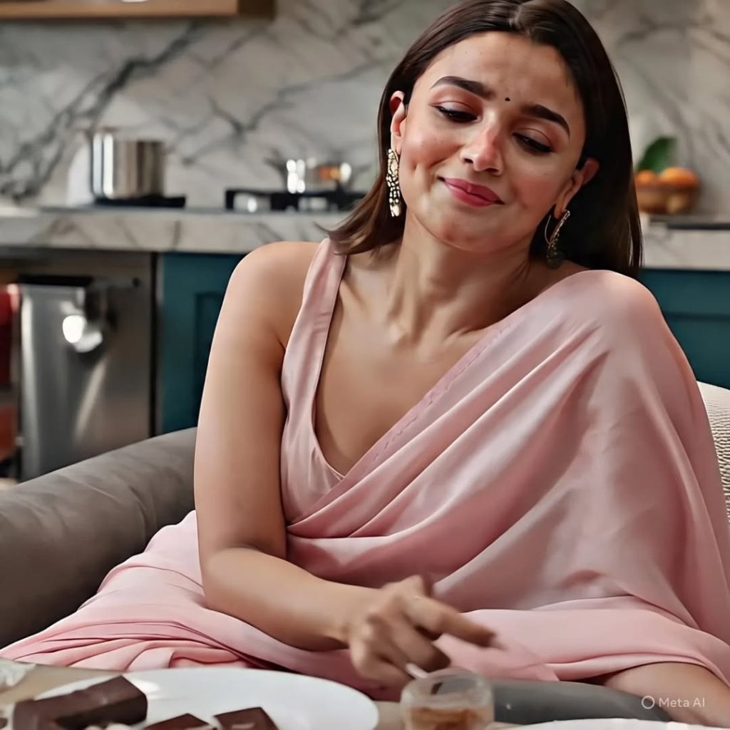 Alia Bhatt's complete pink saree traditional look