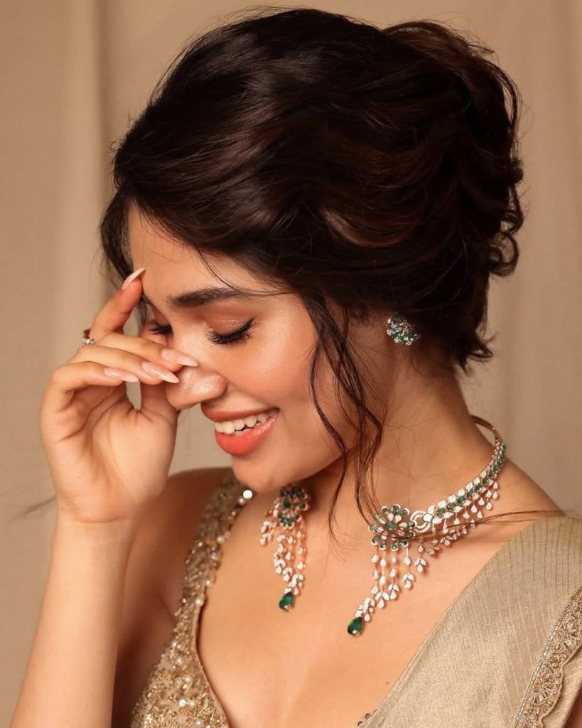 Kriti Shetty wearing beautiful traditional lehenga in elegant photoshoot