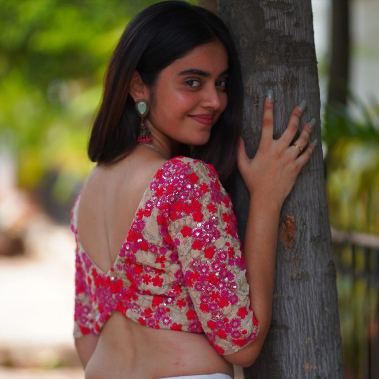 Kushitha Kallapu dazzling in ethnic pink lehenga outfit