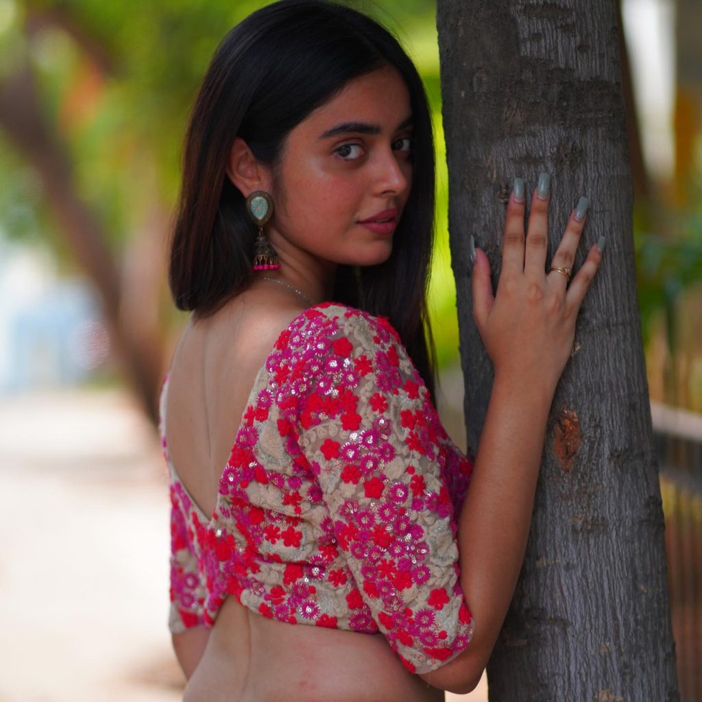 Kushitha Kallapu dazzling in ethnic pink lehenga outfit
