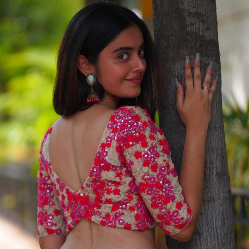 Kushitha Kallapu dazzling in ethnic pink lehenga outfit