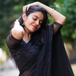 Kushitha Kallapu Hot Photos in Black Saree (14)