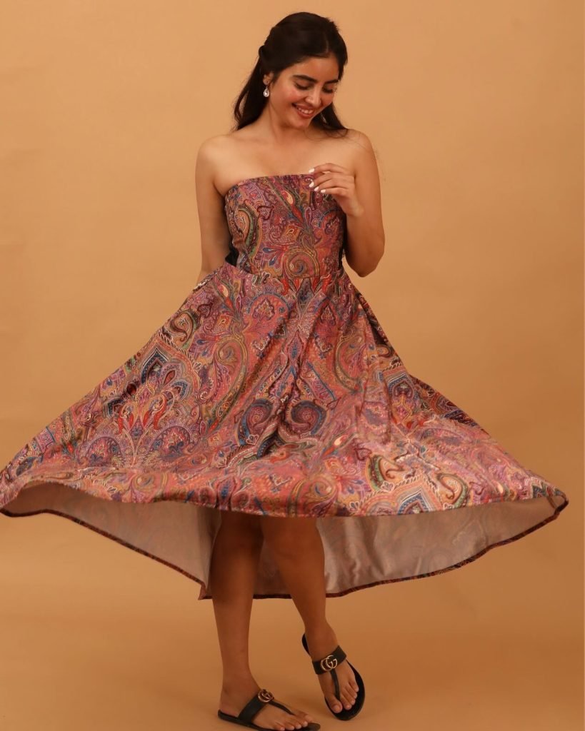 Kushitha Kallapu's modern makeup and hairstyle