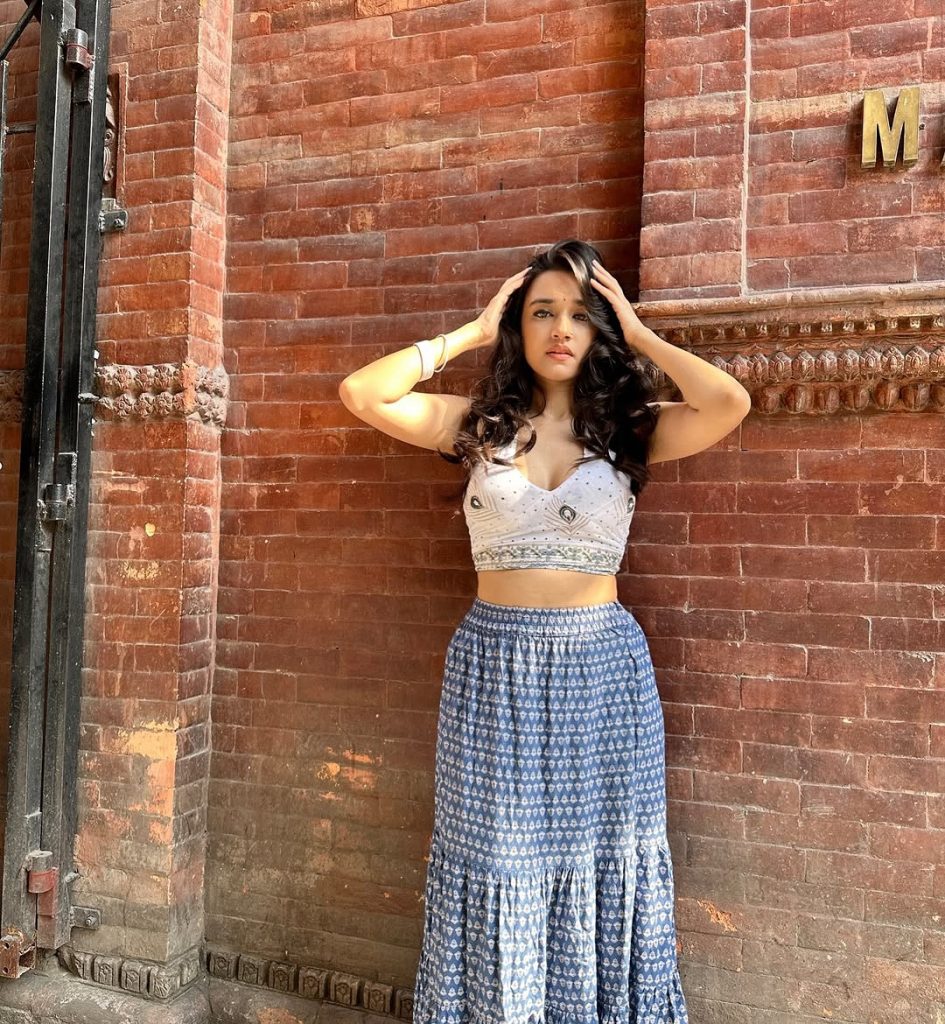 Nuveksha in casual outfit for natural street style photoshoot