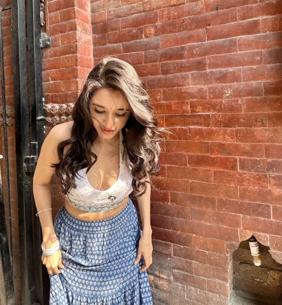 Nuveksha in casual outfit for natural street style photoshoot