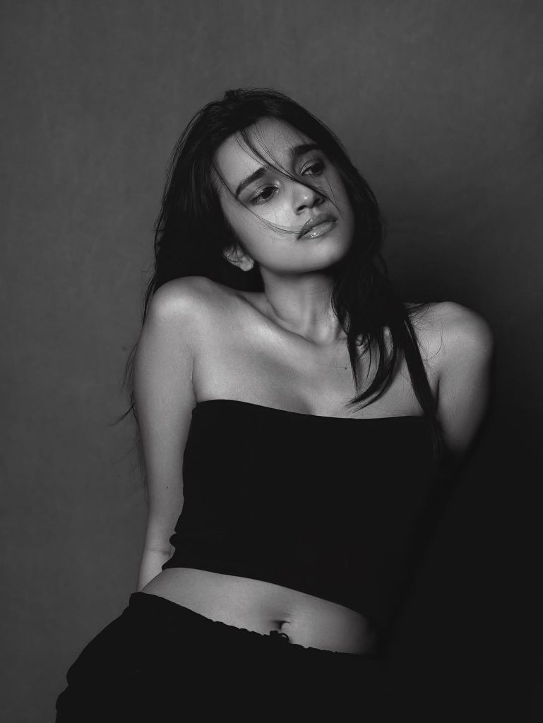 Nuveksha's black and white photoshoot concept
