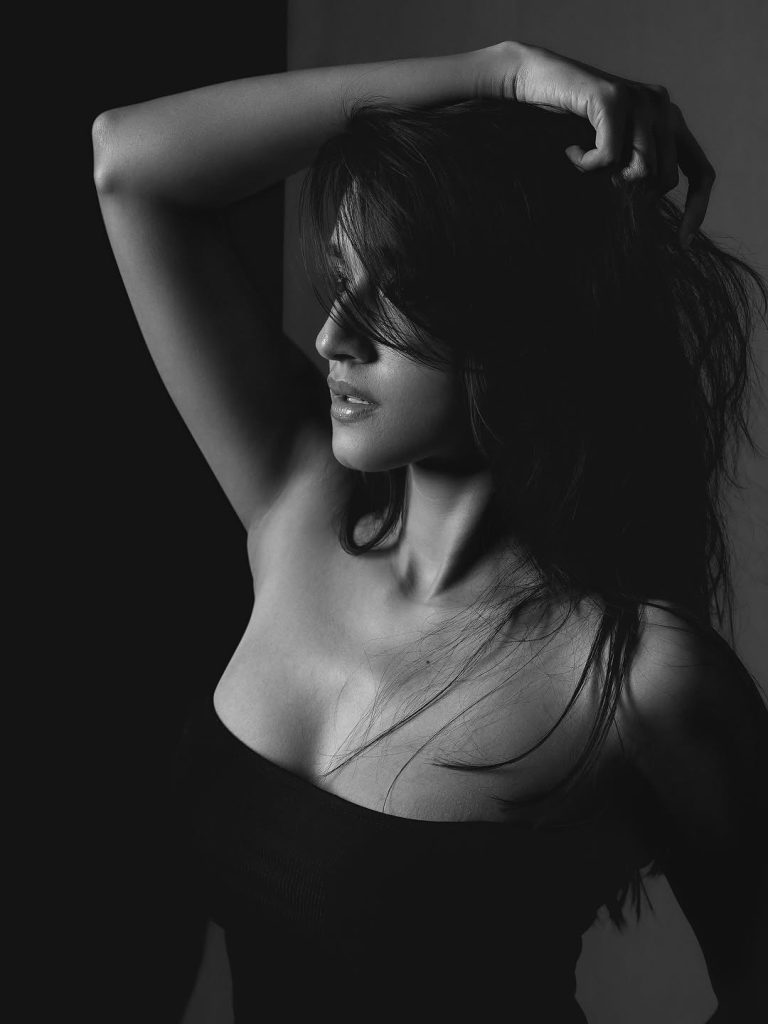 Nuveksha's black and white photoshoot concept