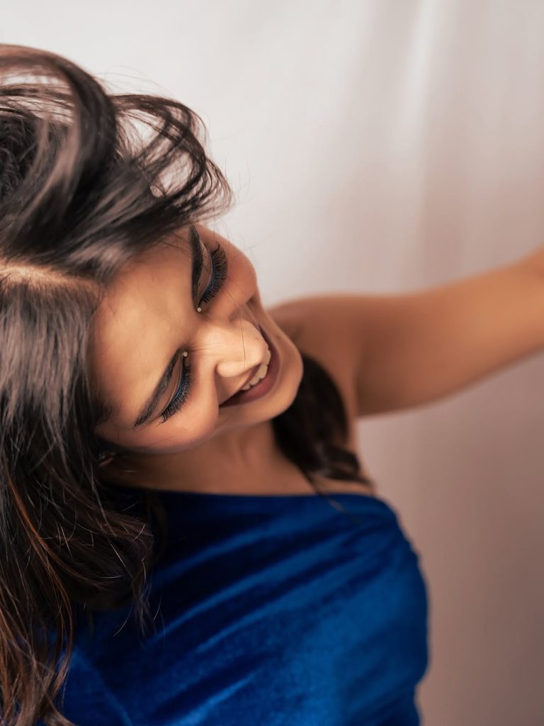 Priyanka Jain's complete blue shirt casual look