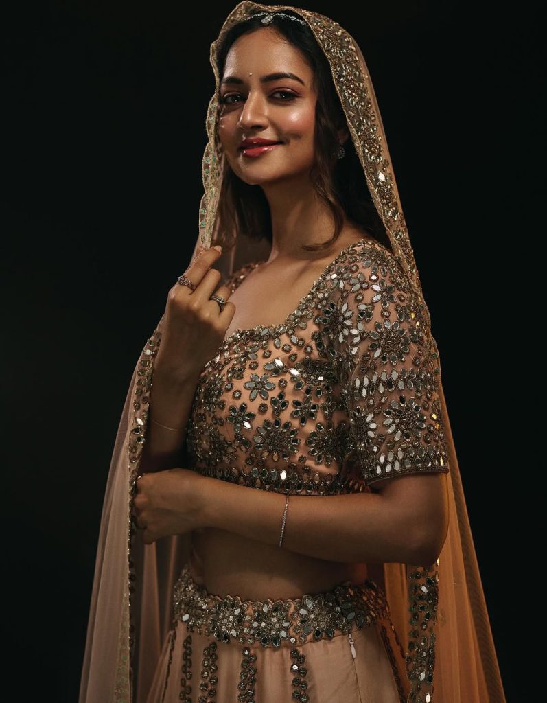 Shanvi Srivastava wearing ornate traditional royal dress