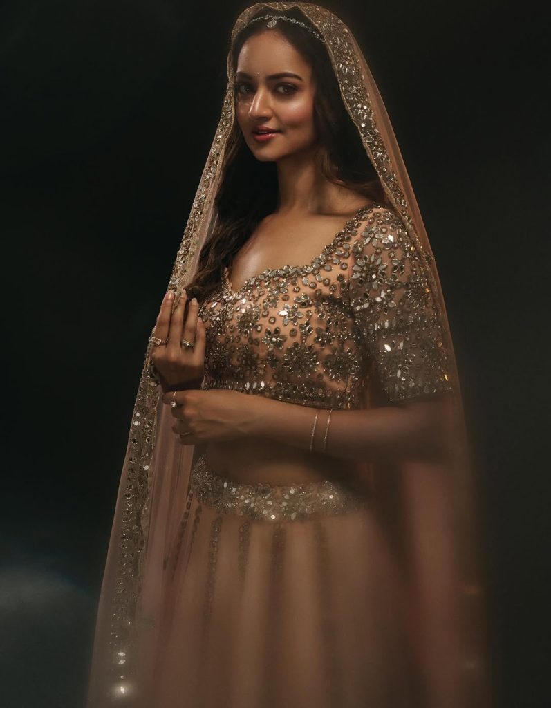 Shanvi Srivastava's royal makeup and traditional jewelry pieces