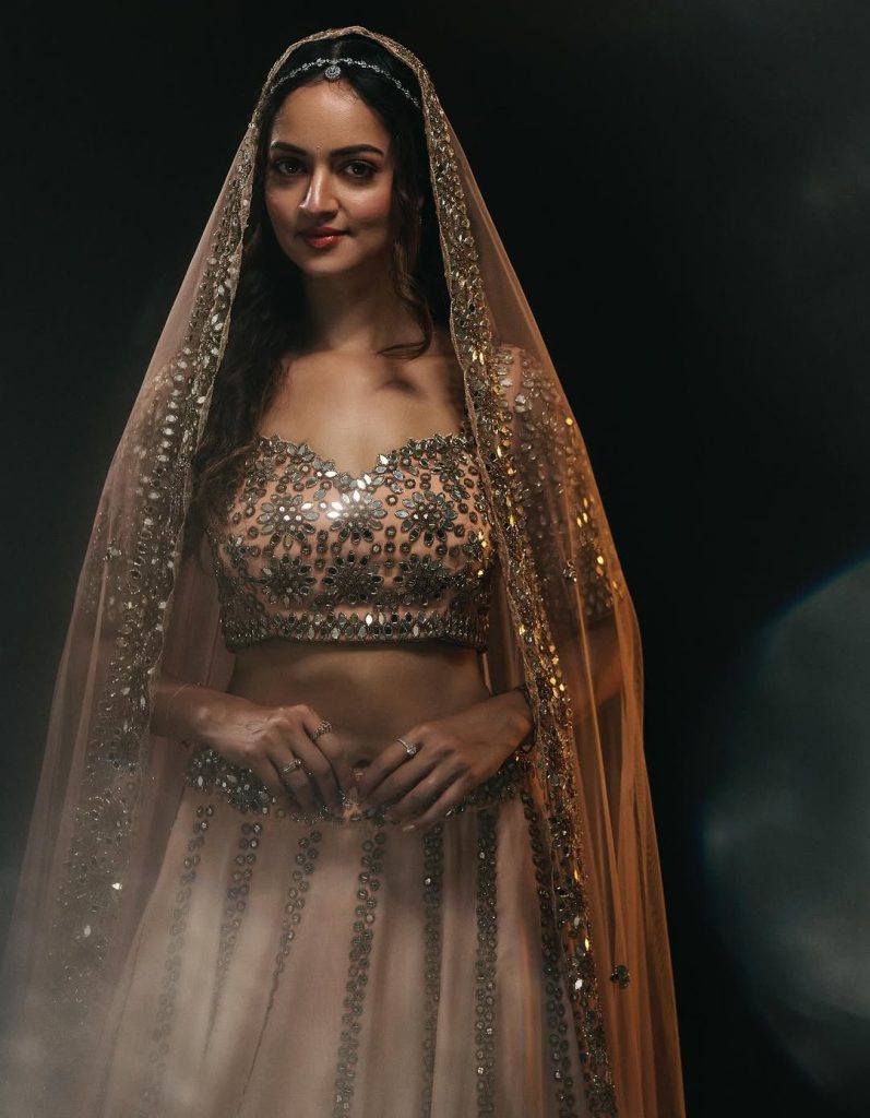 Shanvi Srivastava wearing ornate traditional royal dress