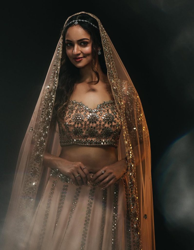 Shanvi Srivastava wearing ornate traditional royal dress