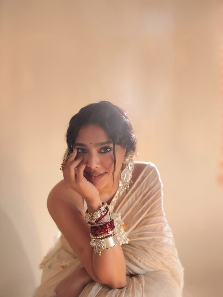 Aishwarya Lekshmi embodies grace in delicate transparent saree styling