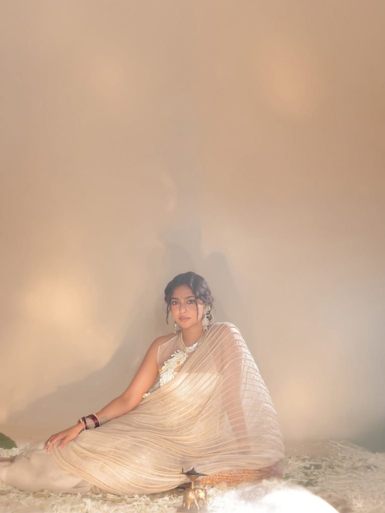Aishwarya Lekshmi embodies grace in delicate transparent saree styling