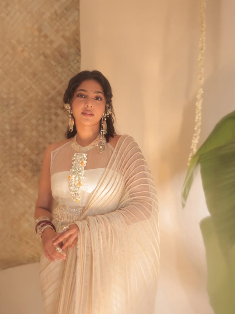 Aishwarya Lekshmi embodies grace in delicate transparent saree styling