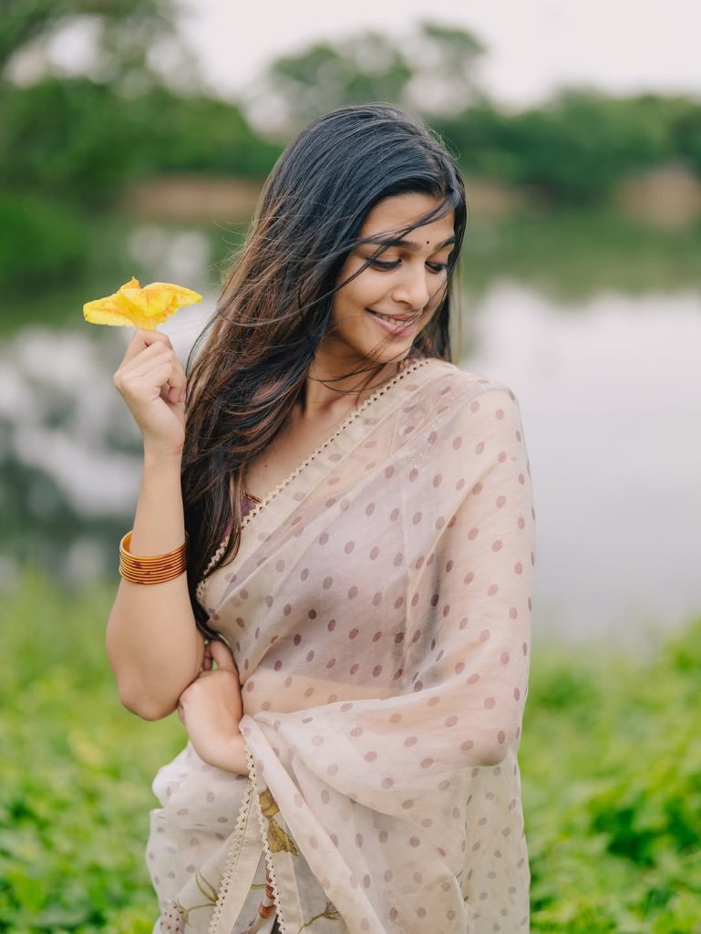 Modern transparent material adds contemporary edge to Ananthika Sanil Kumar's look