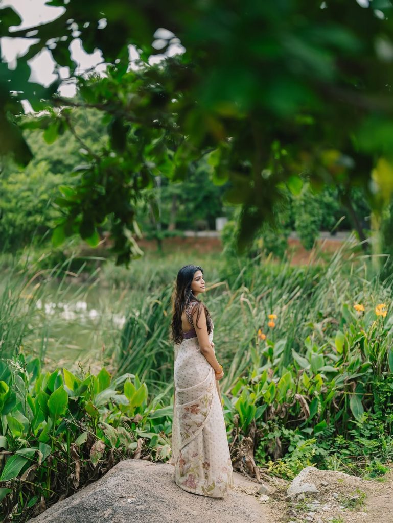 Modern transparent material adds contemporary edge to Ananthika Sanil Kumar's look