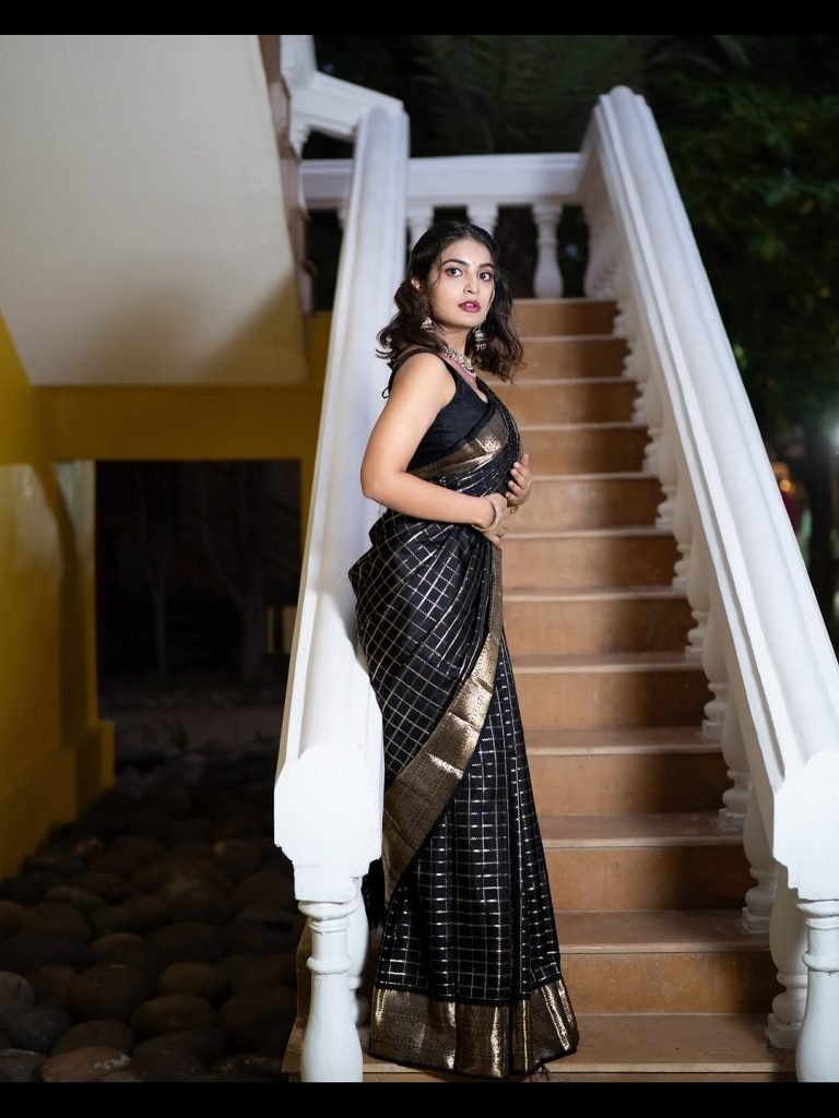 Traditional saree draping showcases Ananya Nagella's cultural fashion knowledge