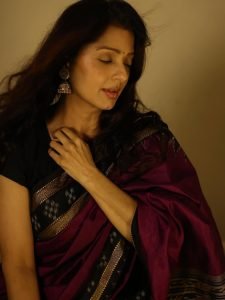 Majestic maroon draping showcases Bhumika Chawla's timeless beauty