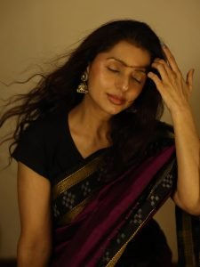 Majestic maroon draping showcases Bhumika Chawla's timeless beauty