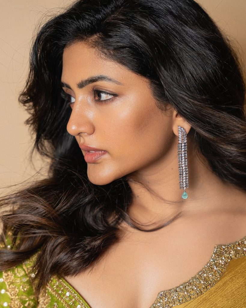 Elegant saree styling creates sophisticated grace for Eesha Rebba's portrait