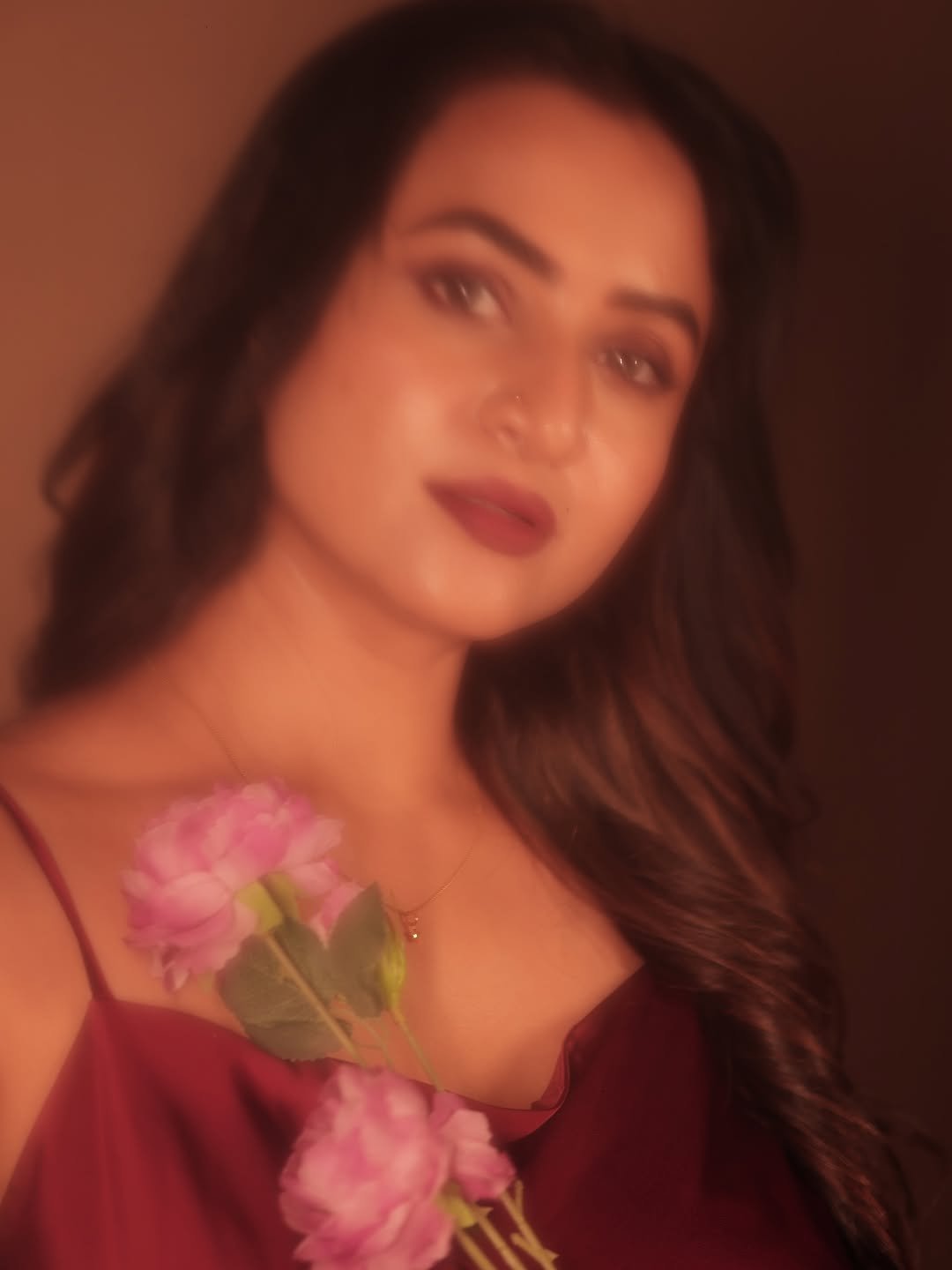 Janani Ashok Kumar in a draped satin slip dress (7)