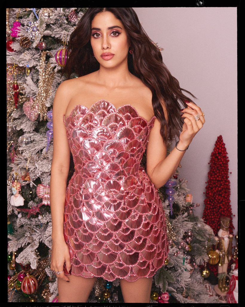 Bold mini dress showcases Janhvi's confident contemporary fashion sense