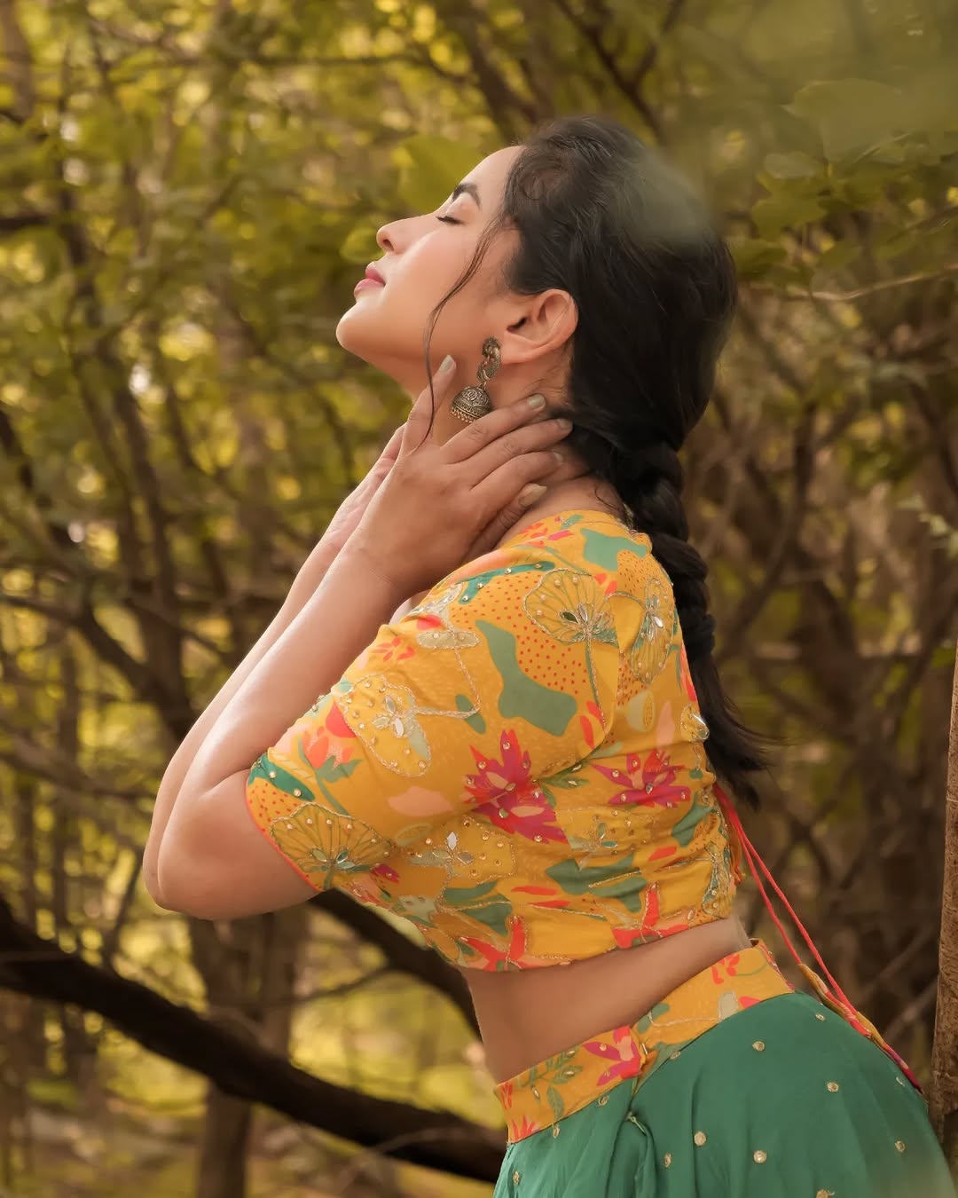 Natural park setting enhances Komalee Prasad's radiant beauty and charm