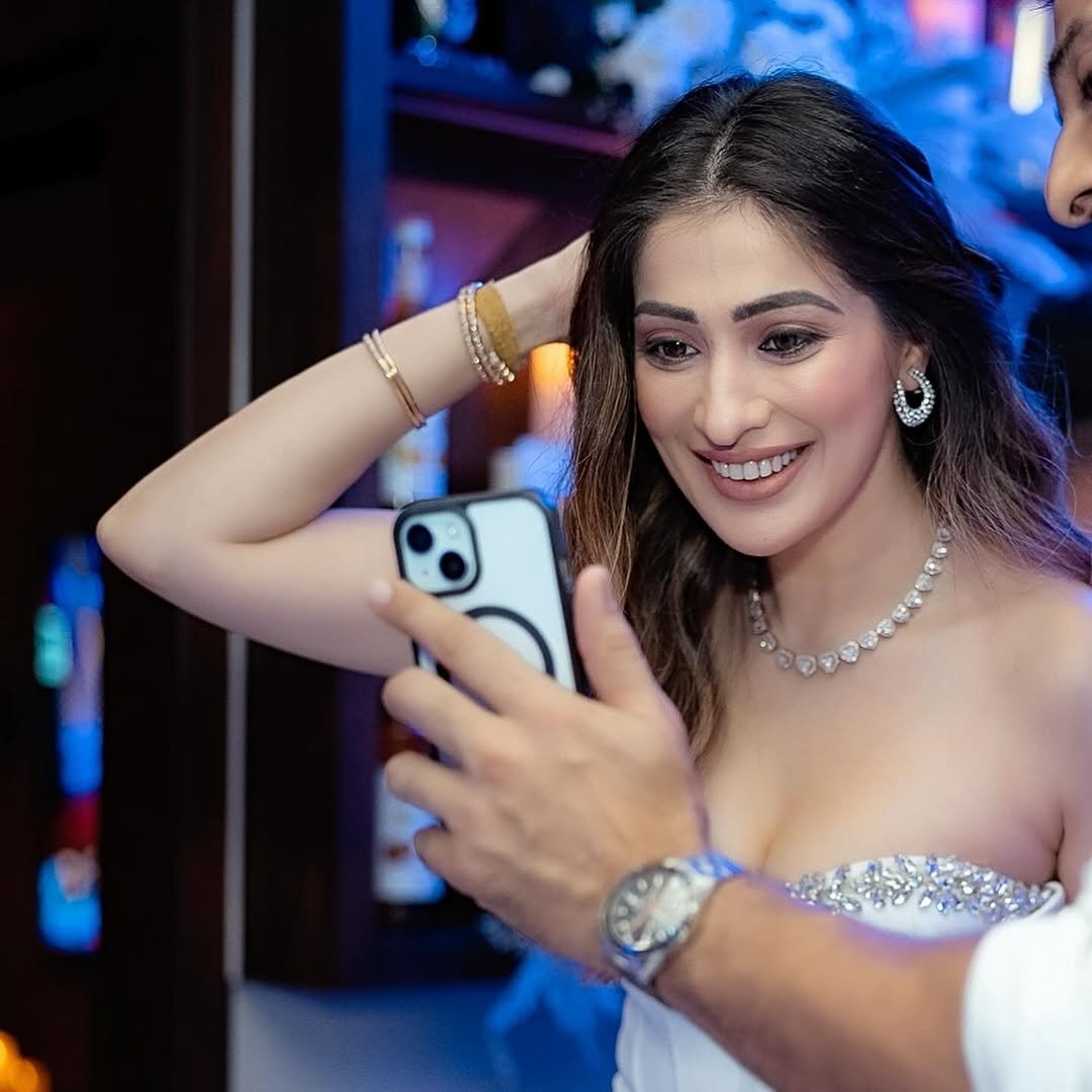 Birthday celebration outfit showcases Lakshmi's festive fashion sensibilities