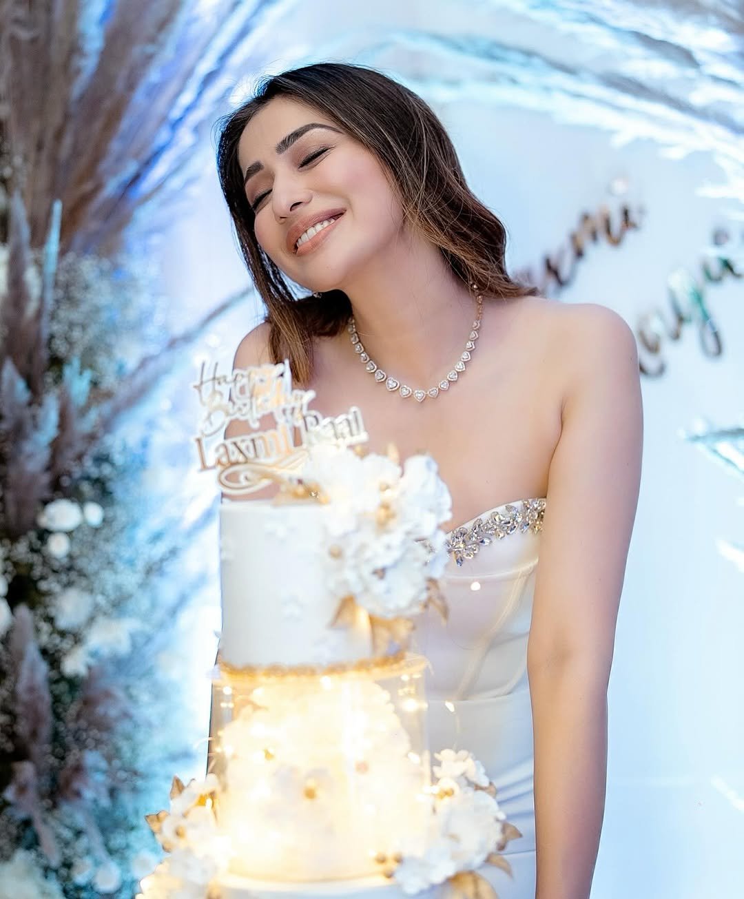 Festive birthday frock captures celebratory spirit and joyful energy of Lakshmi