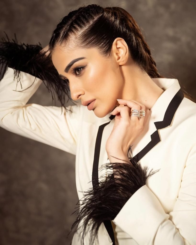 Elegant white ensemble showcases Lakshmi's refined taste in fashion