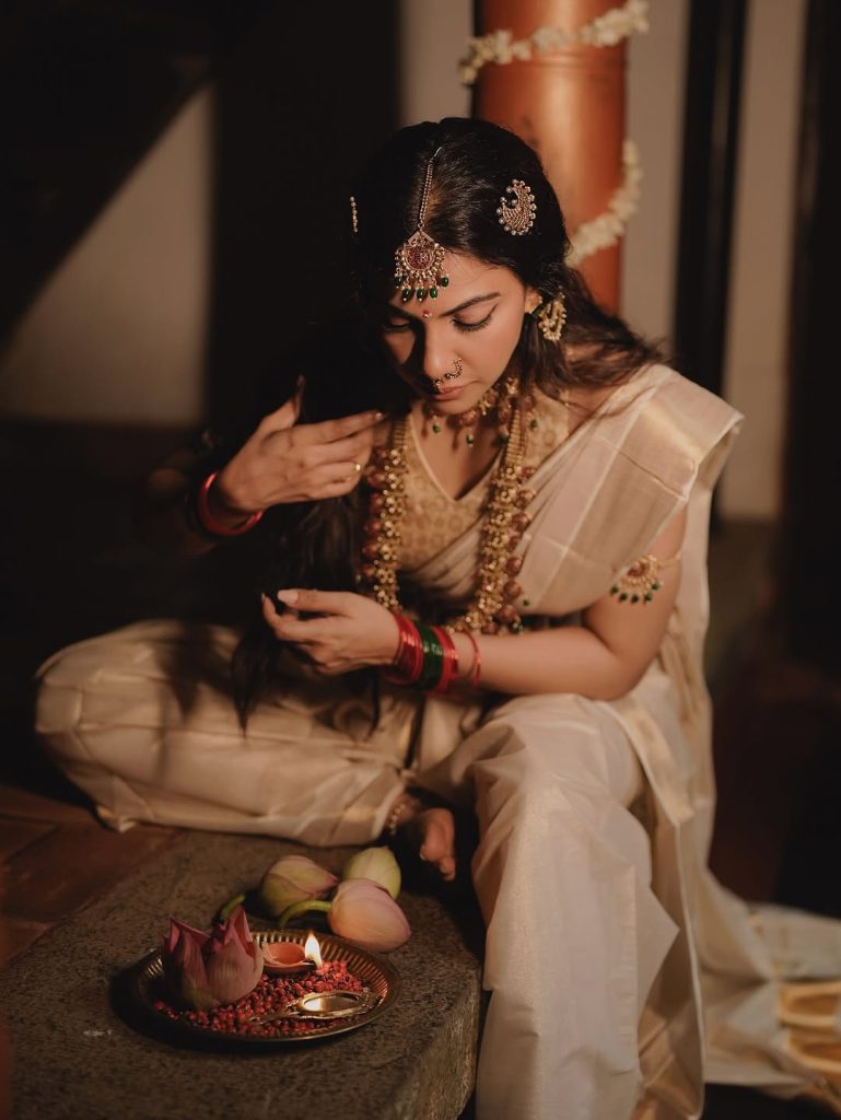 Madonna Sebastian embodies sweet traditional charm in white saree ensemble
