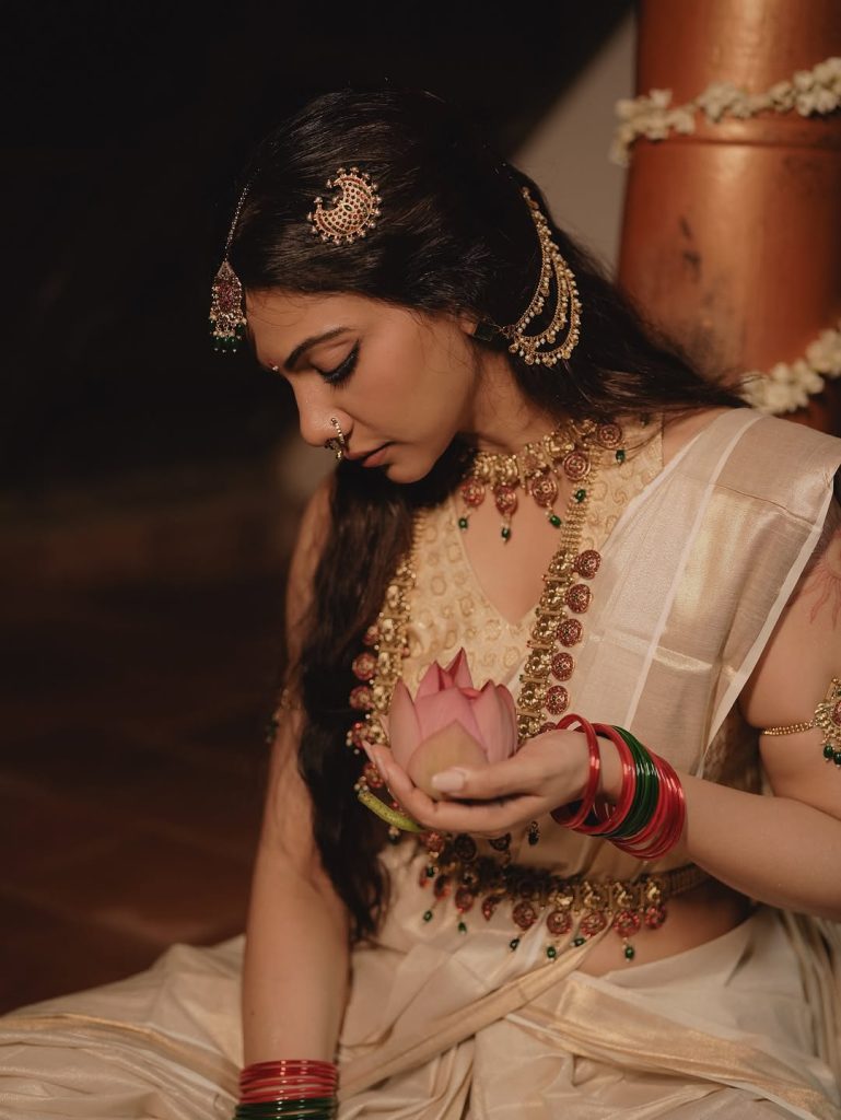 Madonna Sebastian embodies sweet traditional charm in white saree ensemble