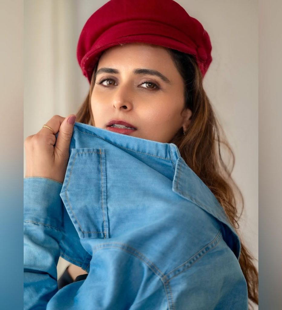Contemporary shorts dress styling reflects Meenakshi Dixit's modern fashion sensibilities
