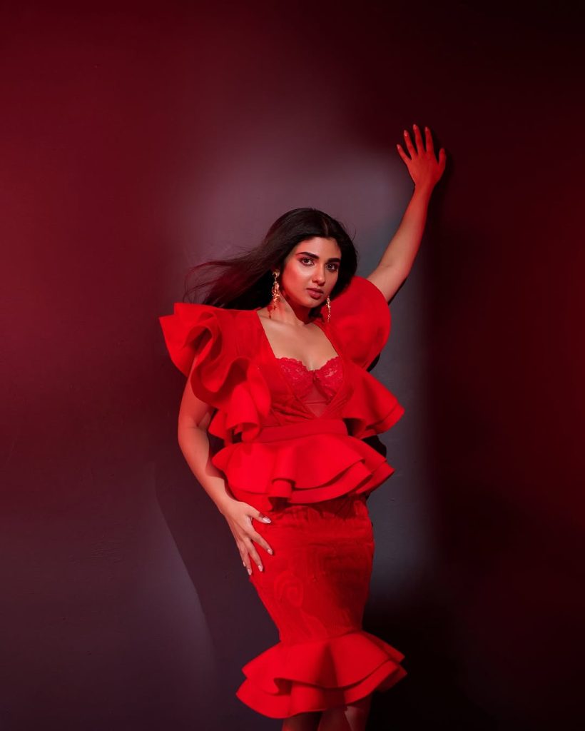 Bold red dress makes powerful statement in Pragya Nagra's confident pose