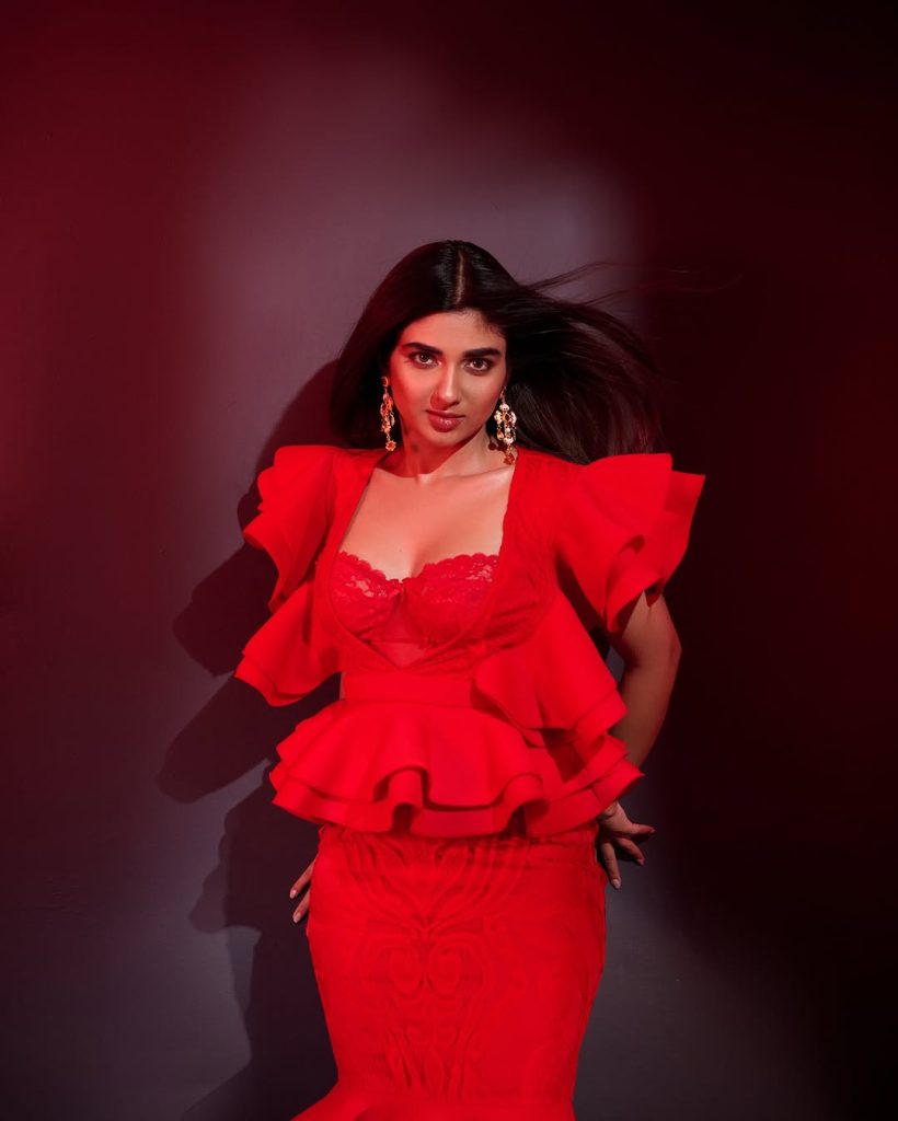 Bold red dress makes powerful statement in Pragya Nagra's confident pose