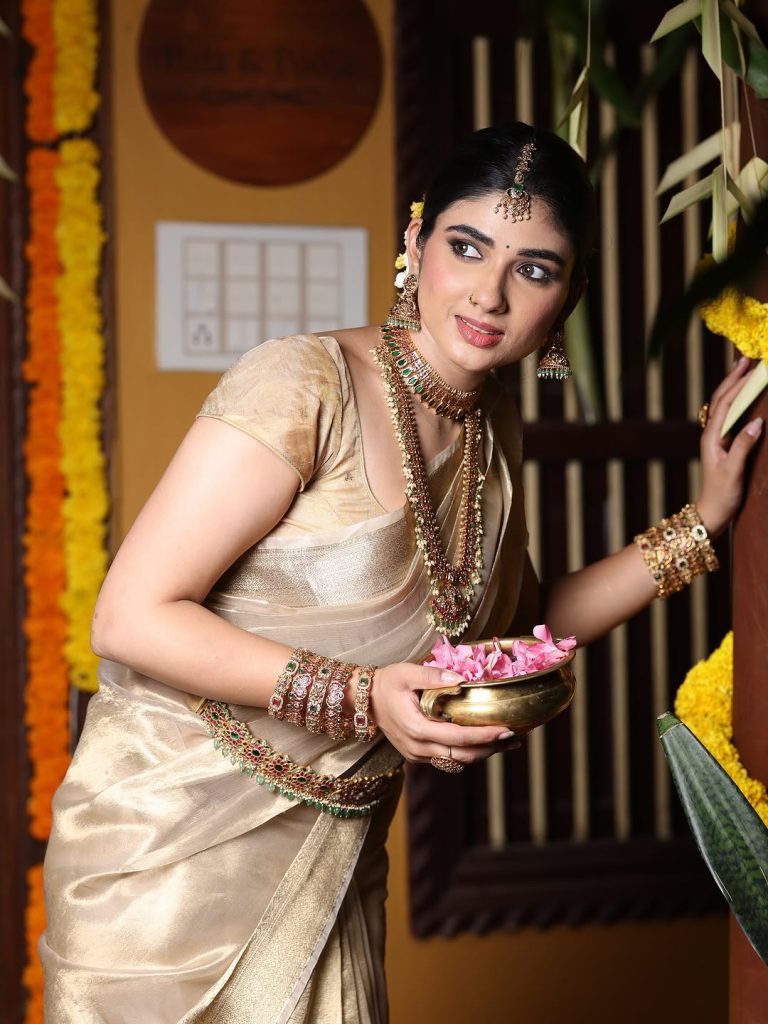 Cultural celebration attire showcases Pragya Nagra's heritage appreciation