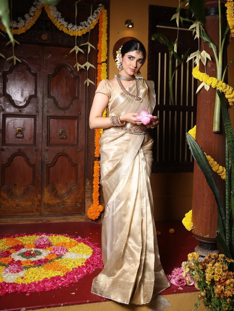 Cultural celebration attire showcases Pragya Nagra's heritage appreciation
