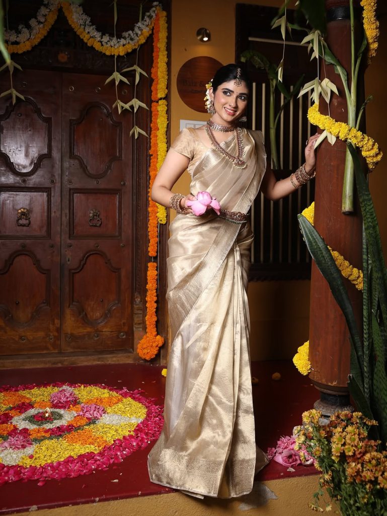 Festive saree styling captures Pragya Nagra's cultural celebration spirit
