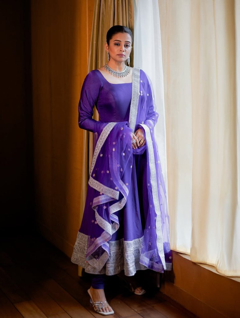 Cultural clothing worn with natural charm and authentic appreciation by Priyamani