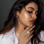 Striking monochrome pattern creates bold fashion statement for Priyanka Mohan