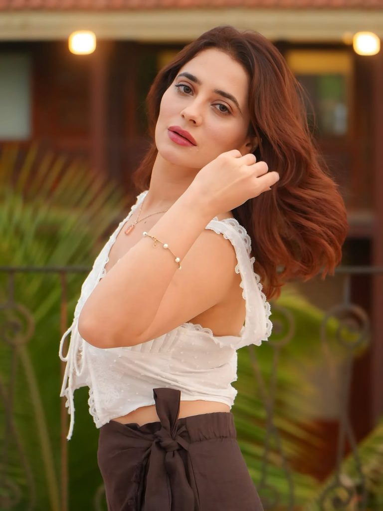 Priyanka Rewri embodies contemporary style in chic white crop top ensemble