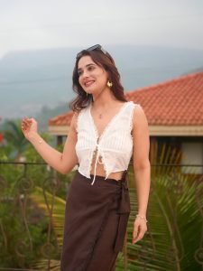 Priyanka Rewri embodies contemporary style in chic white crop top ensemble