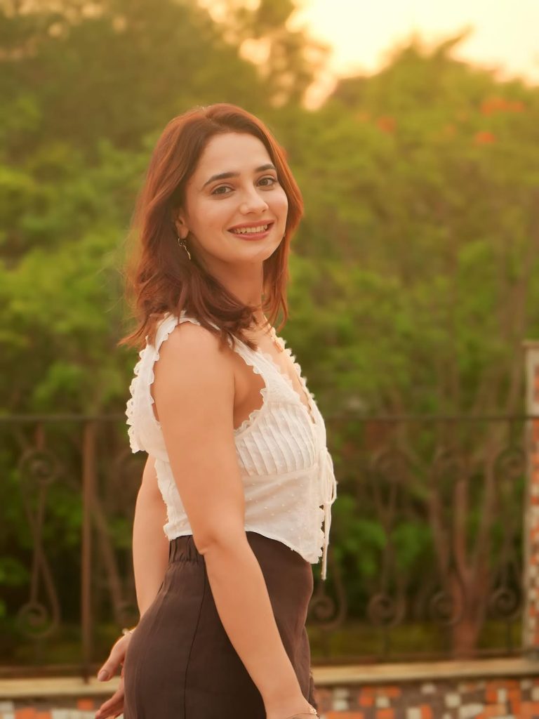 Contemporary white styling highlights Priyanka Rewri's trendsetting approach