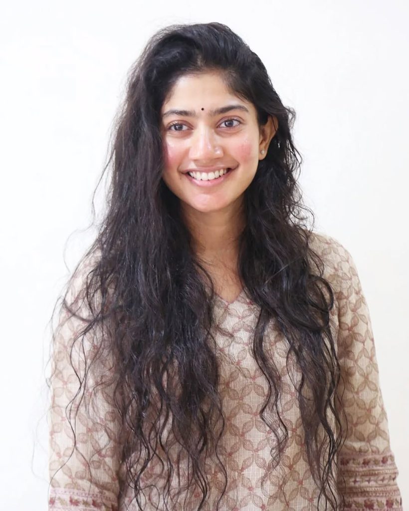 Unstructured hair presentation reflects Sai Pallavi's authentic personality