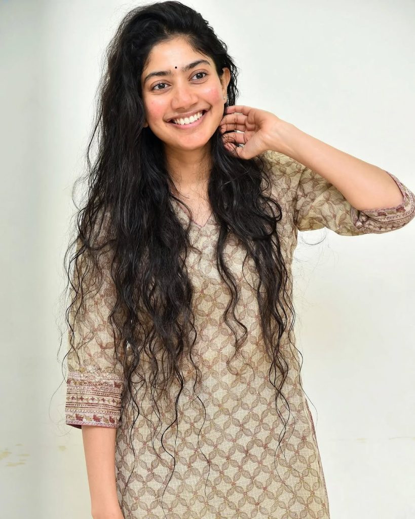 Unstructured hair presentation reflects Sai Pallavi's authentic personality