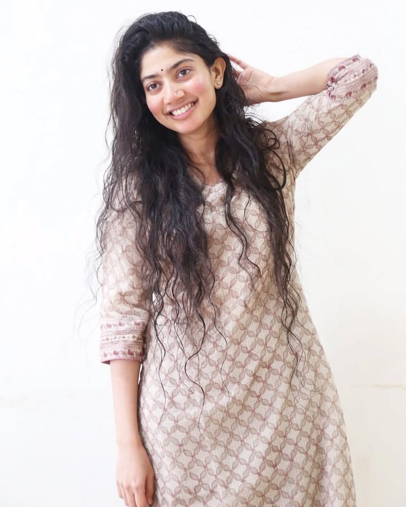 Casual styling emphasizes Sai Pallavi's commitment to natural beauty