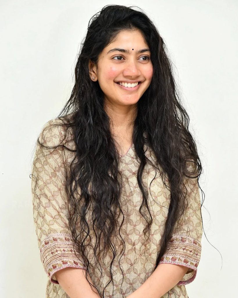 Casual styling emphasizes Sai Pallavi's commitment to natural beauty