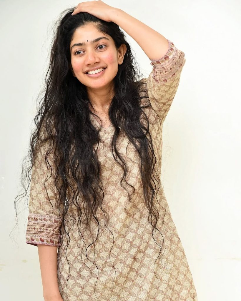 Unstructured hair presentation reflects Sai Pallavi's authentic personality