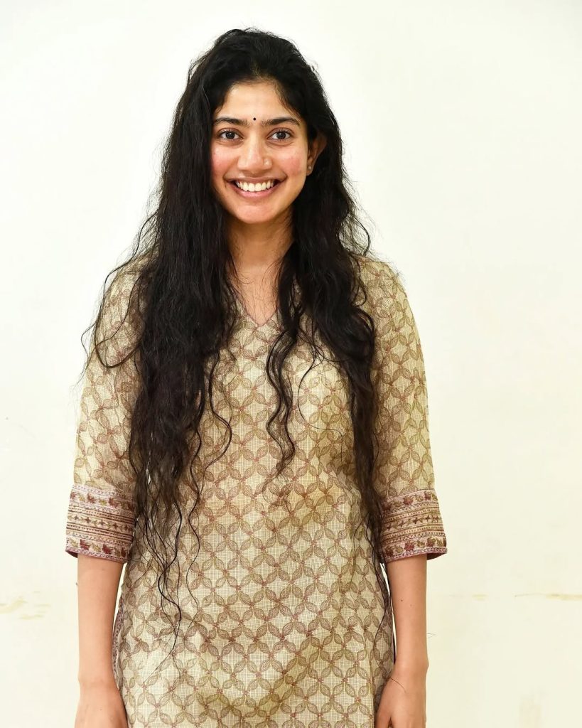 Unstructured hair presentation reflects Sai Pallavi's authentic personality